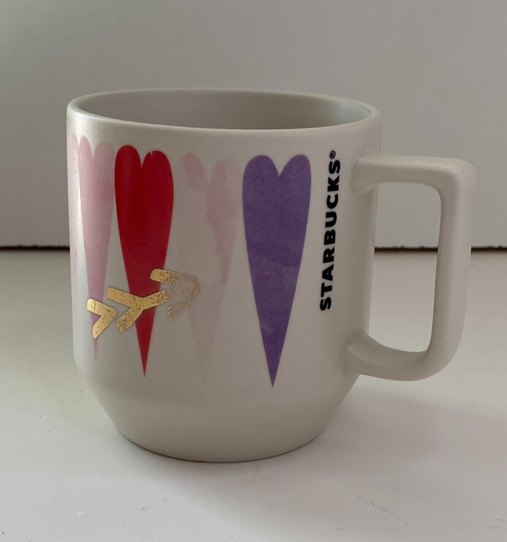 Starbucks Valentines Day Heart Mug White Pink Love 2016 Painted Arrow